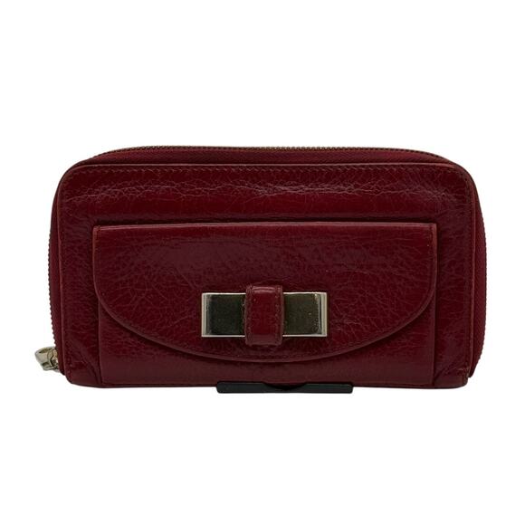 Chloe Lily Leather Continental Zip Around Wallet*Burgundy*Very nice condition - Picture 1 of 15